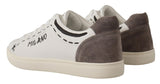 Eleganti sneaker casual in pelle bianca