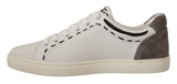 Eleganti sneaker casual in pelle bianca