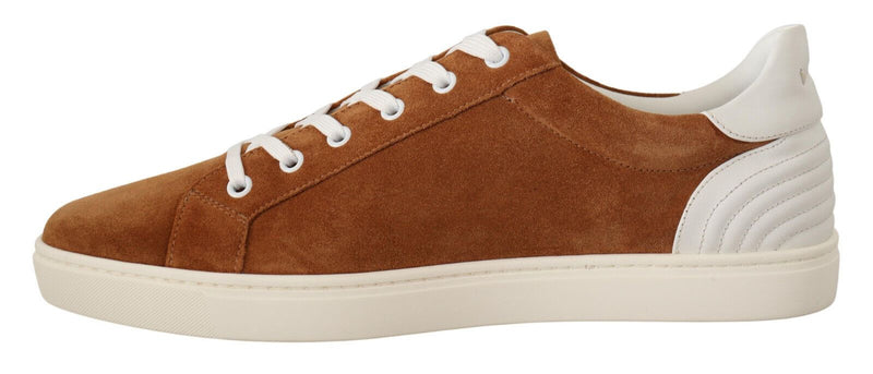 Eleganti sneaker in pelle bicolore