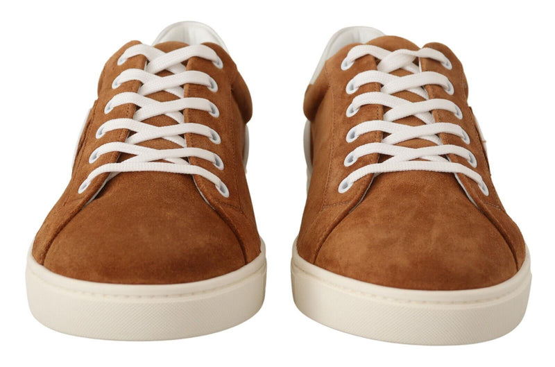 Eleganti sneaker in pelle bicolore