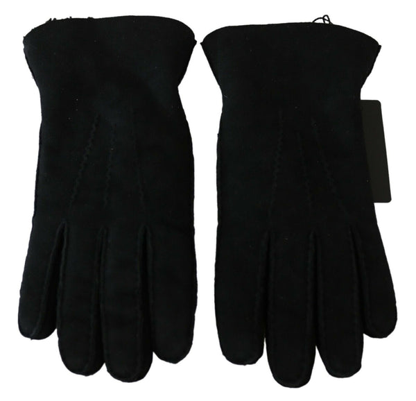 Gants de motard en cuir noir élégant