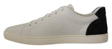 Elegantes zapatillas de deporte de cuero blanco de cuero blanco