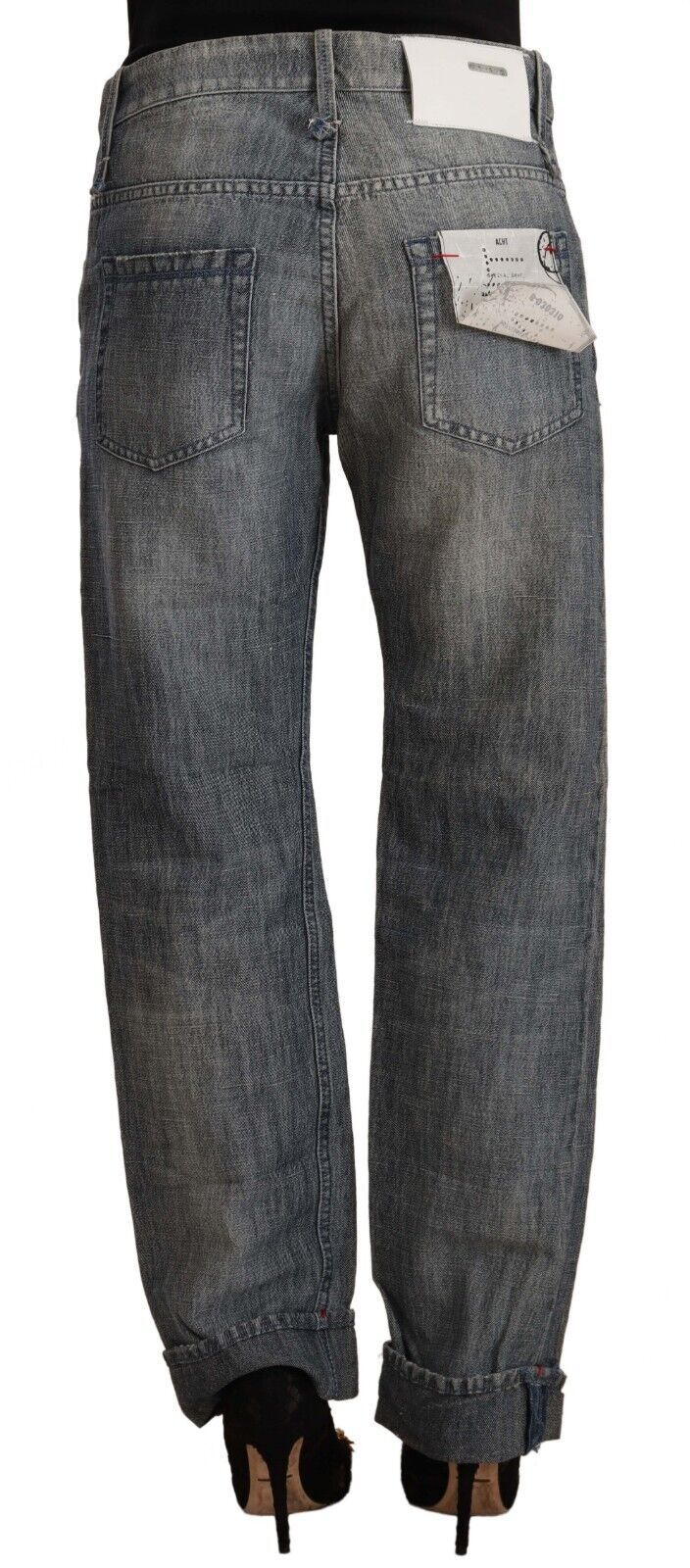 Jeans de corte recto grey gris elegantes