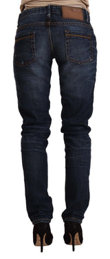 Chic slim fit bassa vita a basso denim