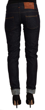 Jean noir skinny à taille basse chic