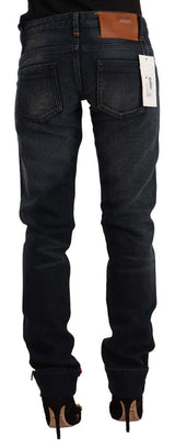 Jean skinny lavé noir élégant