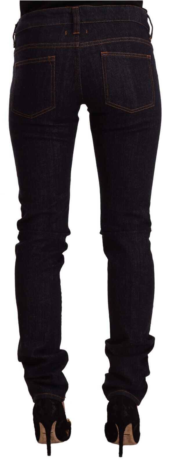 Jeans de créateurs chics slim noir chic