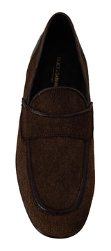 Mocassins en cuir caiman marron élégant