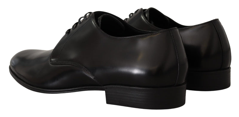 Chaussures de derby en cuir noir élégant