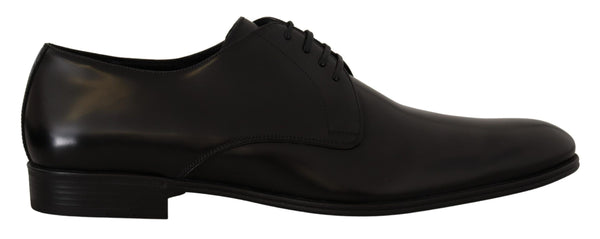 Chaussures de derby en cuir noir élégant