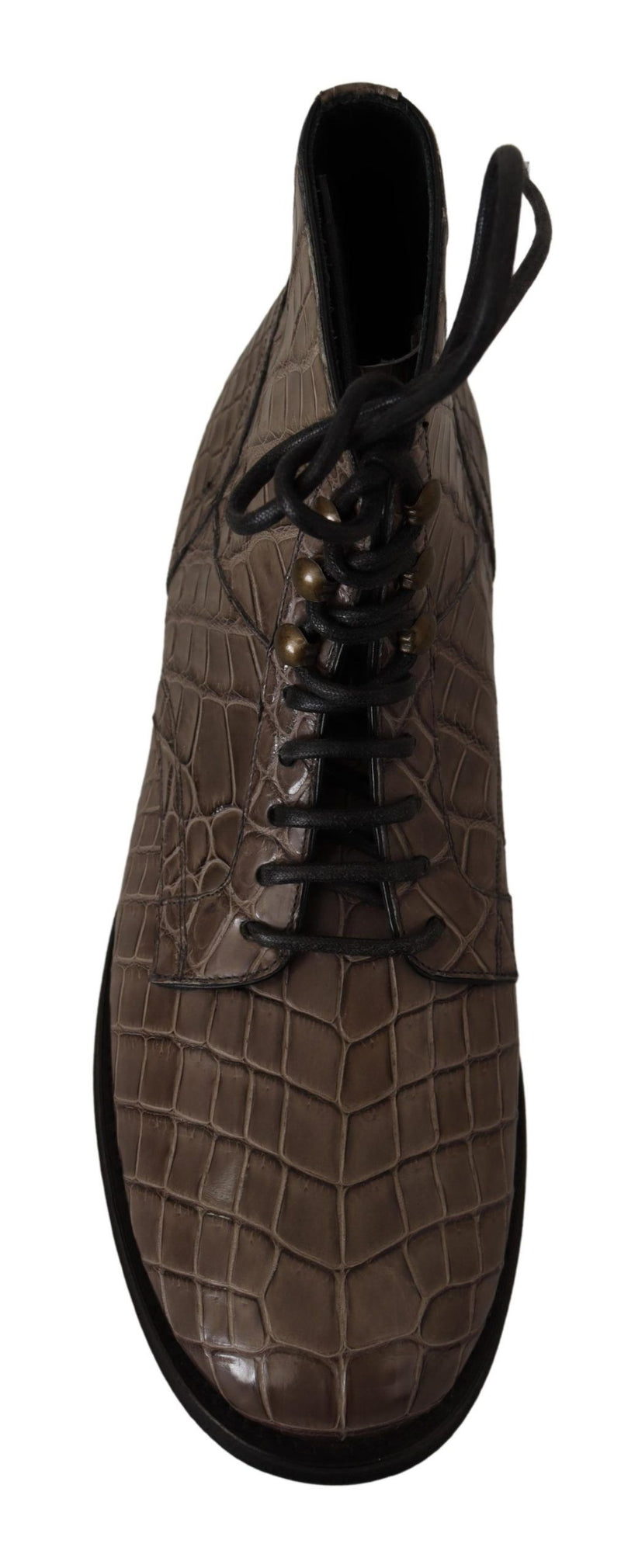 Bottes d'élégant crocodile Derby Brogue