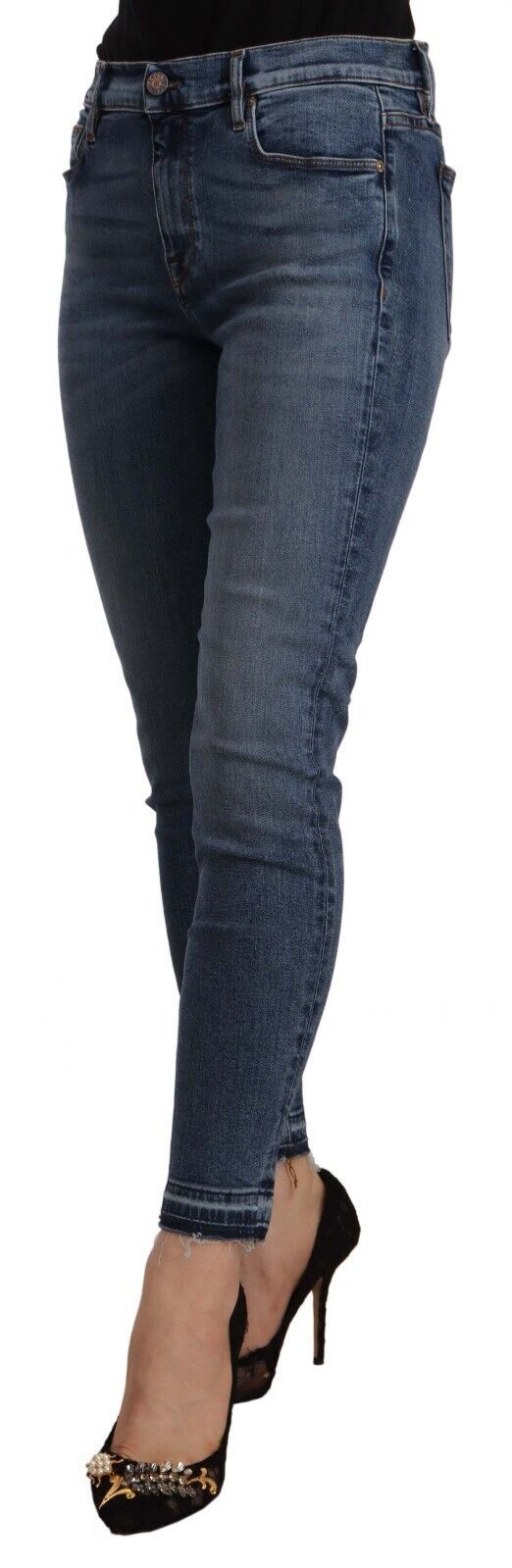 Jeans lavati blu chic slim fit