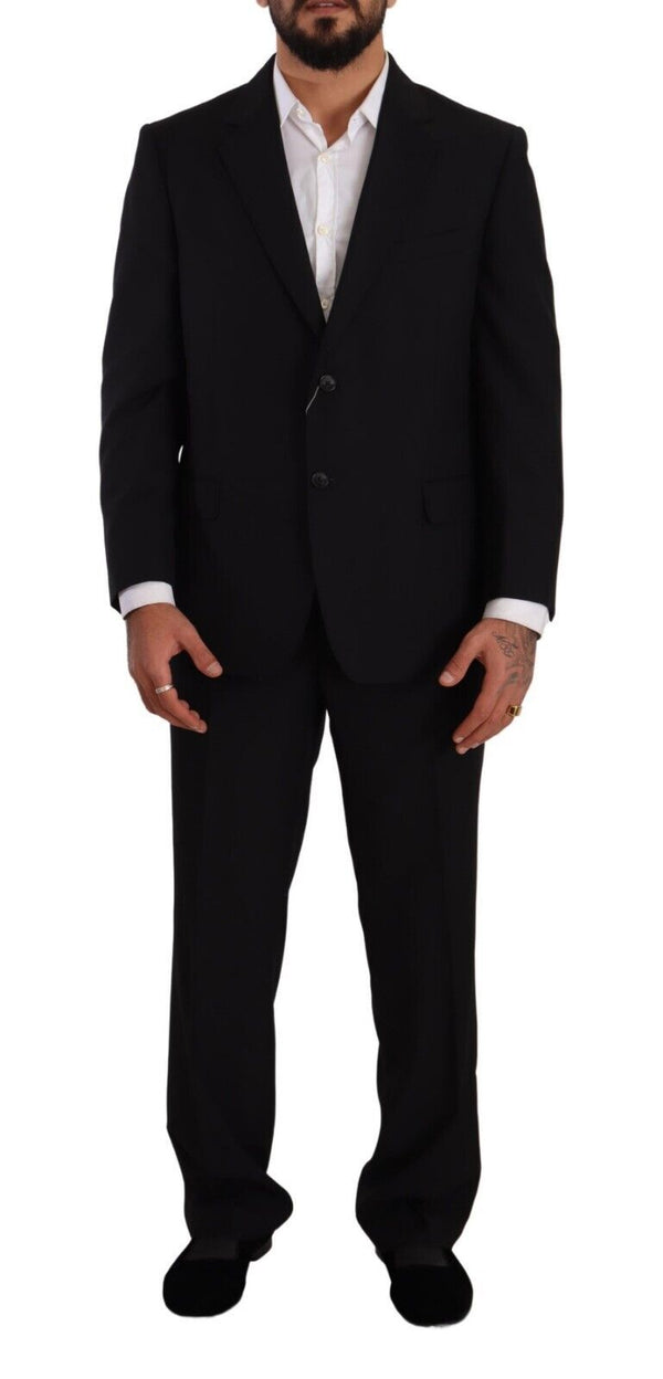 Elegante conjunto de traje negro de dos piezas