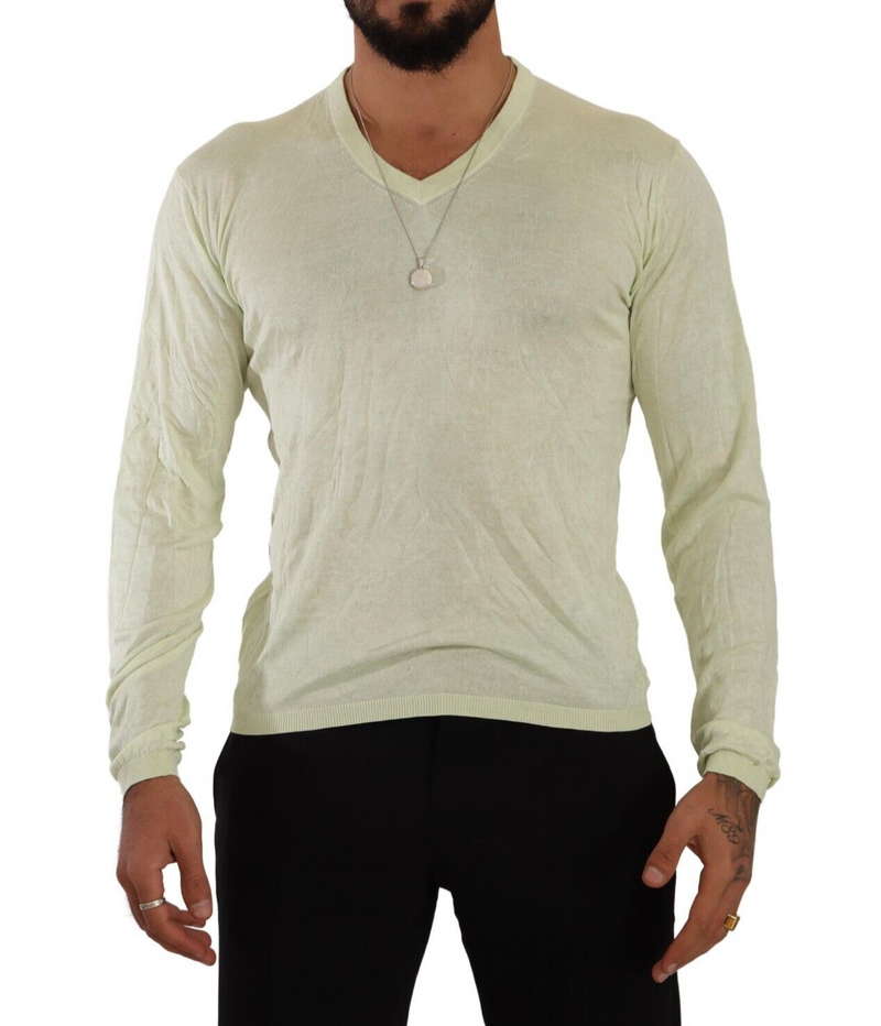 Elegante maglione pullover di seta a V seta