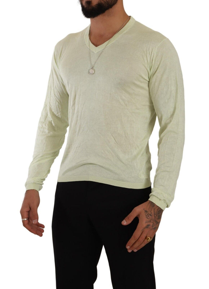 Elegante maglione pullover di seta a V seta