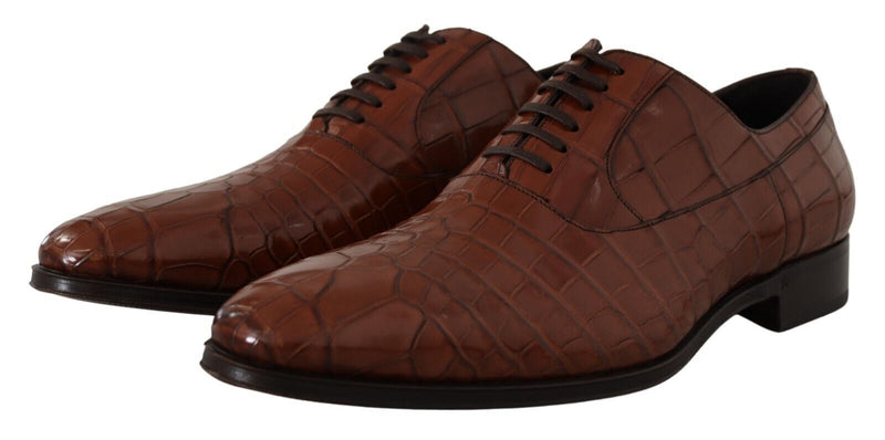 Chaussures formelles en cuir de crocodile exotique élégant