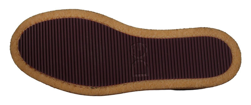 Elegante Wildleder -Krokodil -Slipper in Braun