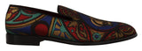 Multicolor Jacquard Slide-on Loafer Pantoffeln