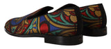 Multicolor Jacquard Slide-on Loafer Slippers