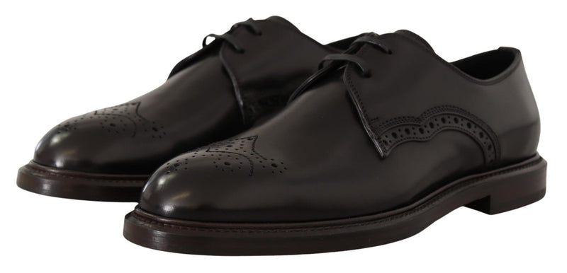 Elegante schwarze Derby -Kleiderschuhe