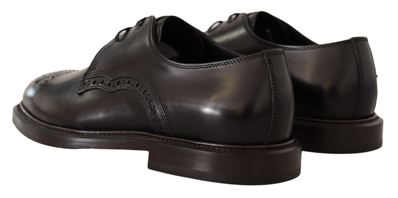 Elegante schwarze Derby -Kleiderschuhe