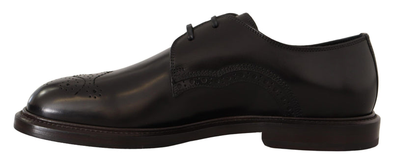 Elegante schwarze Derby -Kleiderschuhe