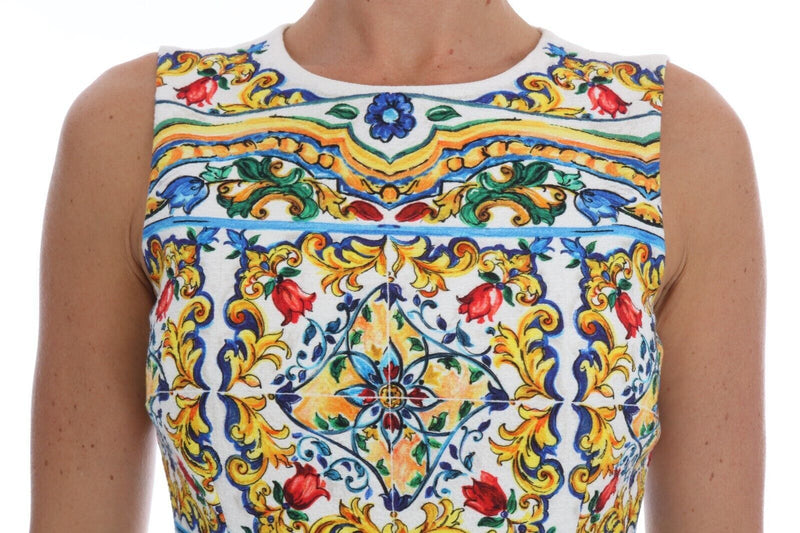 Robe de gaine midi à imprimé Majolica