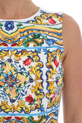 Majolica Print Midi Scheide Kleid