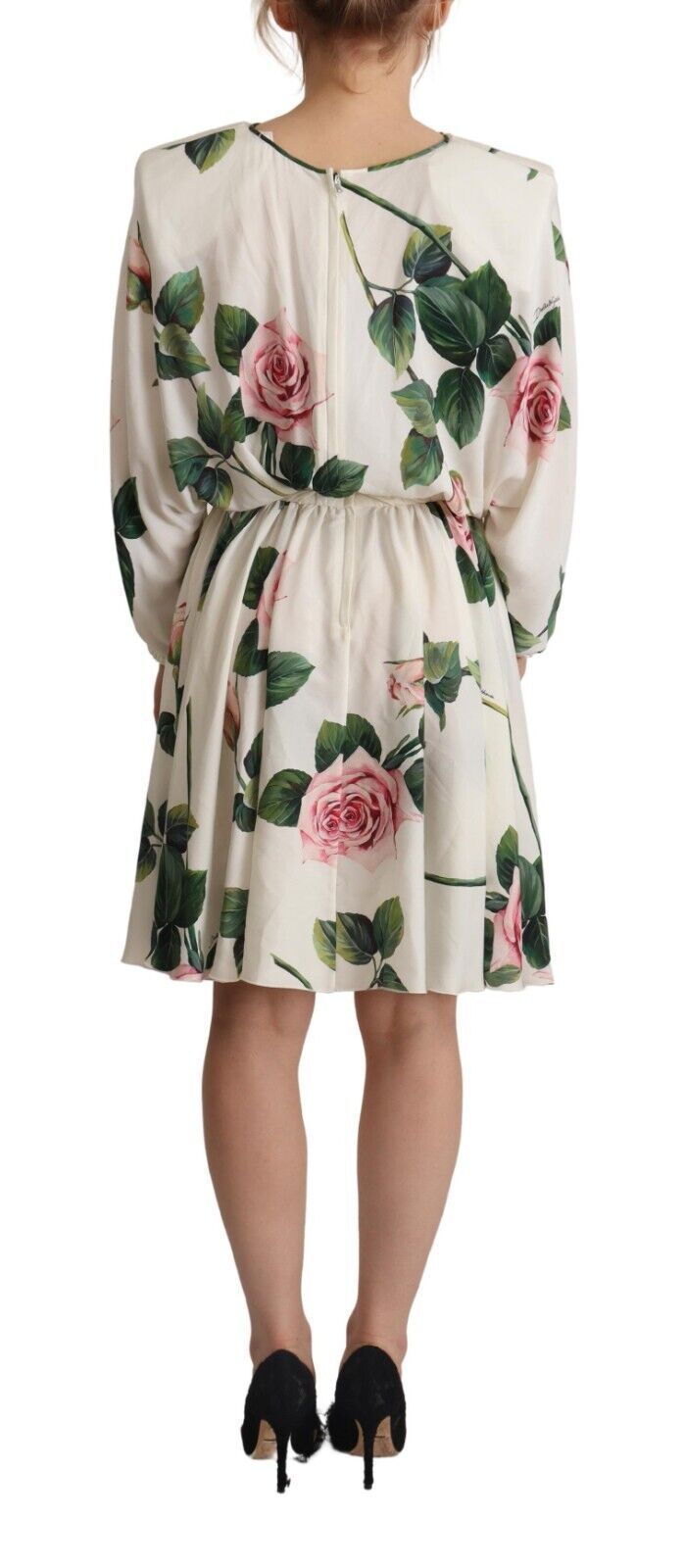 Robe A-Line Floral Elegant Silk Floral