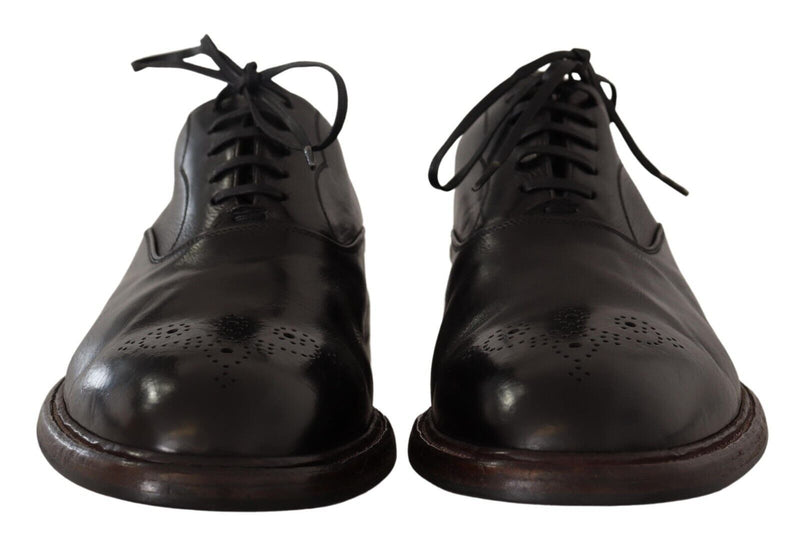 Chaussures formelles de derby en cuir noir élégant