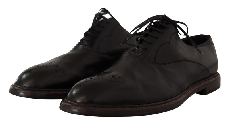 Chaussures formelles de derby en cuir noir élégant