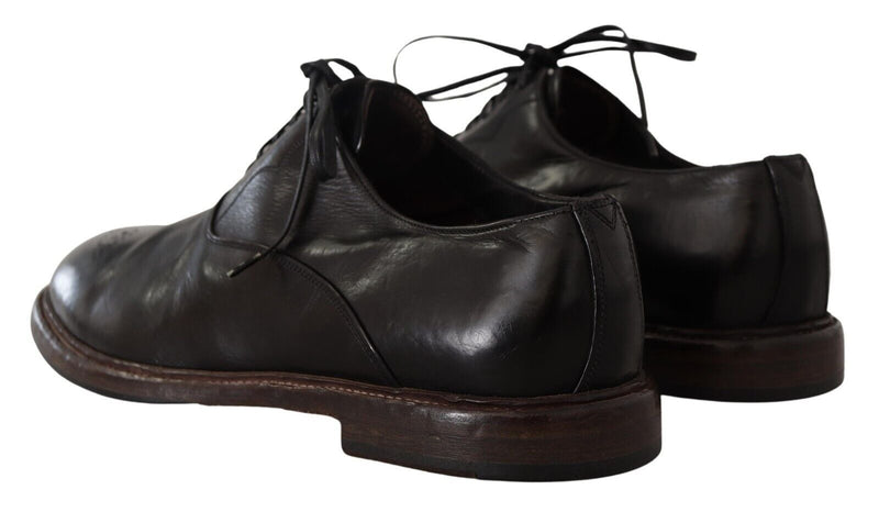 Chaussures formelles de derby en cuir noir élégant