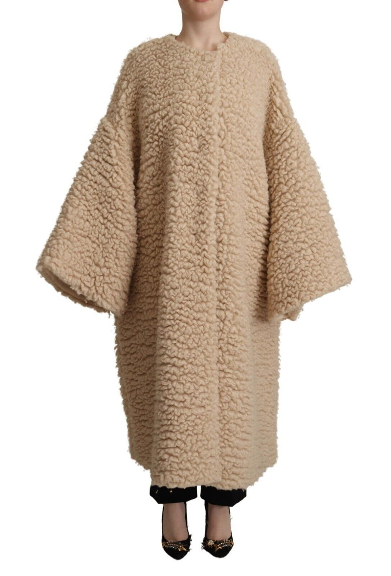 Elegante giacca da overcoat Beige Cashmere