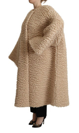 Elegante beige Kaschmir -Manteljacke