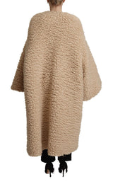 Elegante giacca da overcoat Beige Cashmere