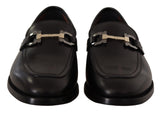 Mocasines de bit de cuero negro suave gancio