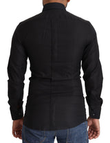 Chemise de robe en or noire élégante