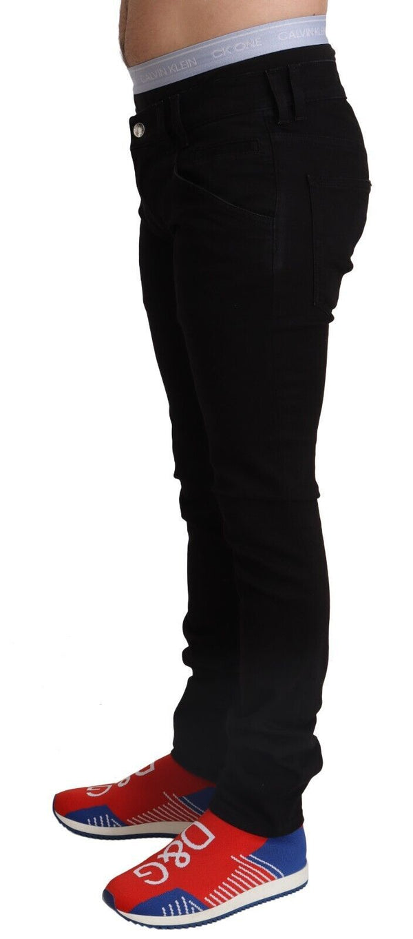 Eleganti jeans in denim nero slim fit