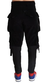 Pantalon en veloursous à cargaison noire élégant