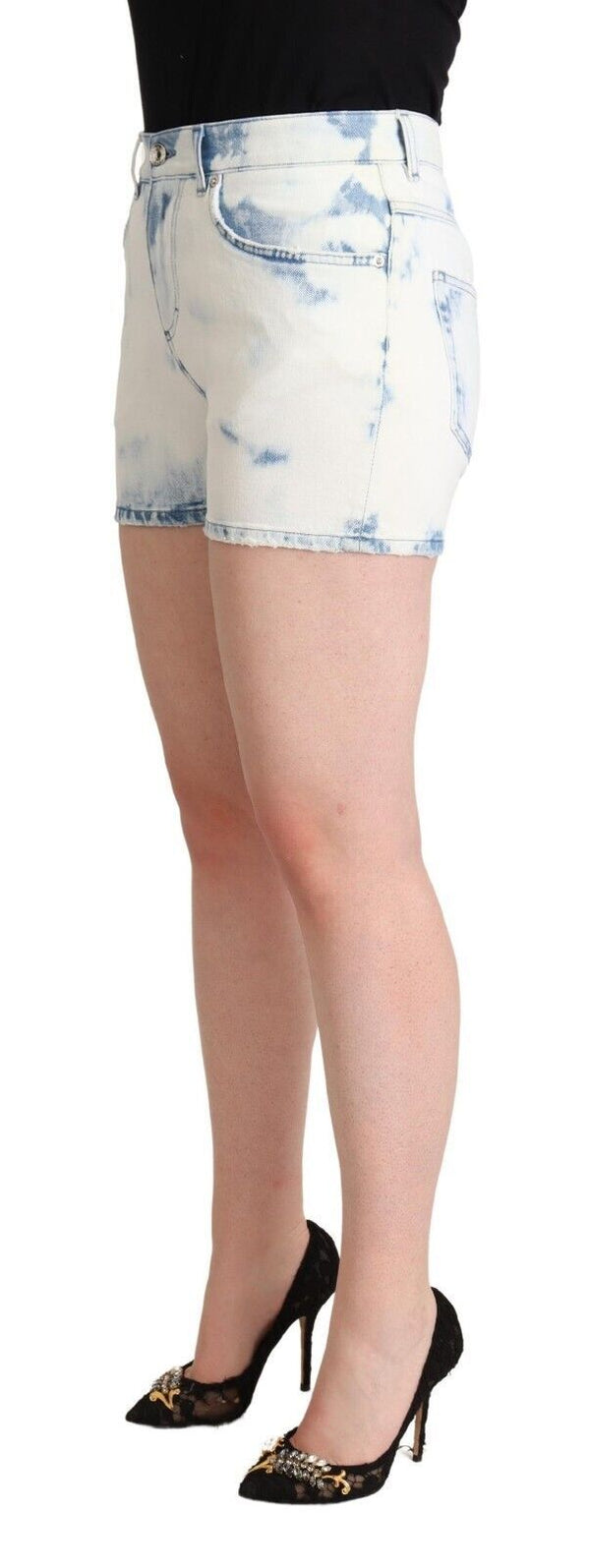 Shorts chics en jean blanc mi-jumelage