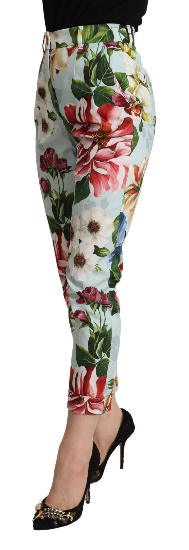 Élevez votre chic avec un pantalon fuselé floral