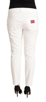 Jean en jean skinny blanc élégant