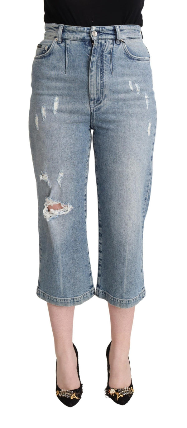 Jeans de mezclilla recortada Capri Capri