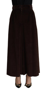 Chic Bordeaux High-Waisted Corduroy Pants