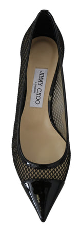 Chic Patent Mesh spitzte Pumpen