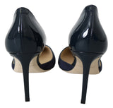 Elegant Navy Suede Pointed Toe Pumps