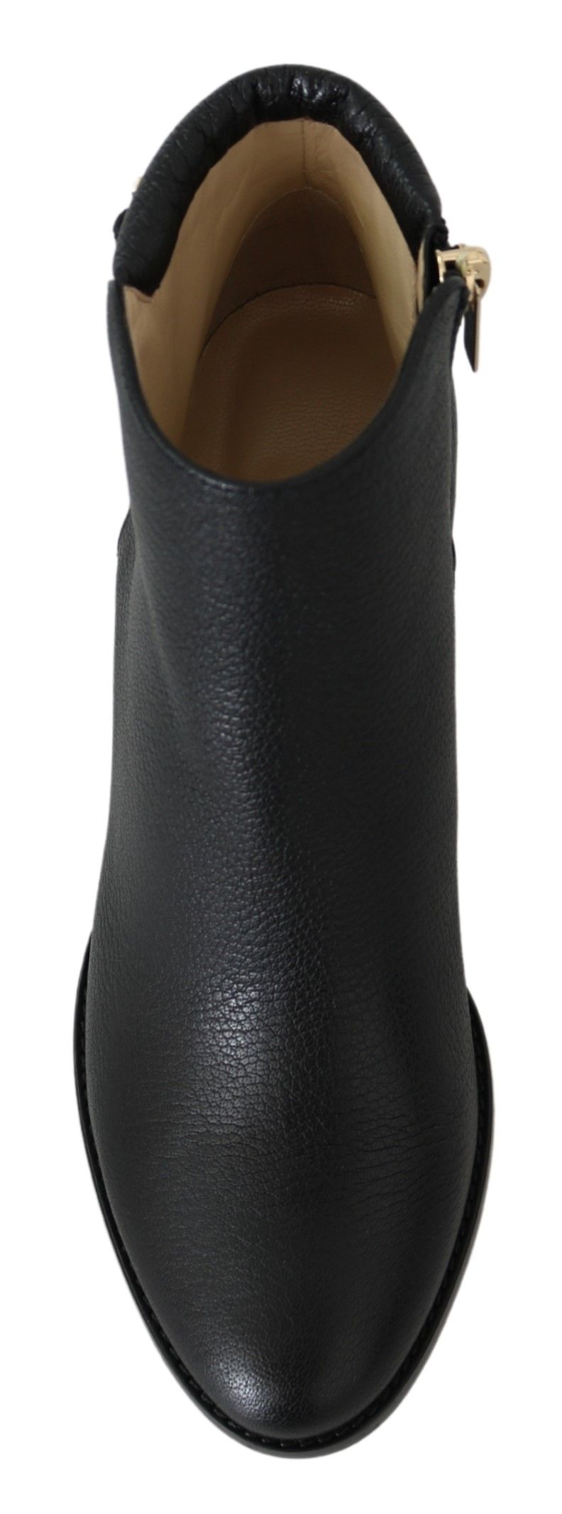 Elegante schwarze Lederstiefel