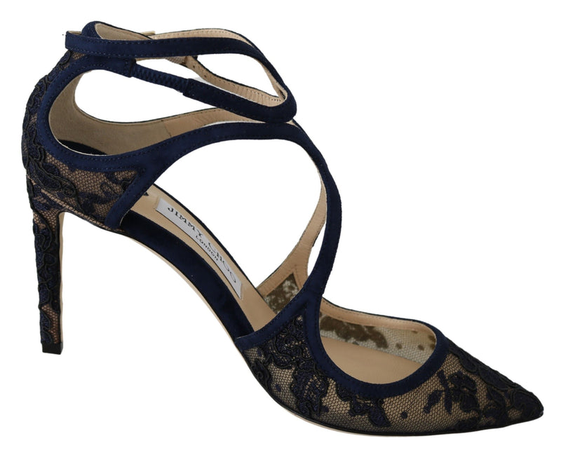 Pombas de cuero Lancer Navy Elegancia desatado