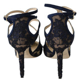 Pombas de cuero Lancer Navy Elegancia desatado