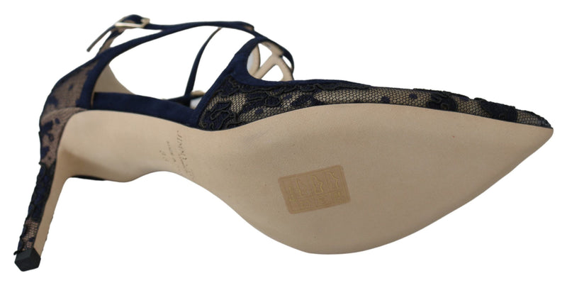 Pombas de cuero Lancer Navy Elegancia desatado